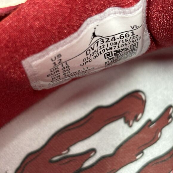Size 12 Nike Jordan 7 Force Savage PE Oklahoma Football Cleats Red DV7324-661